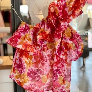 Misa one shoulder floral top